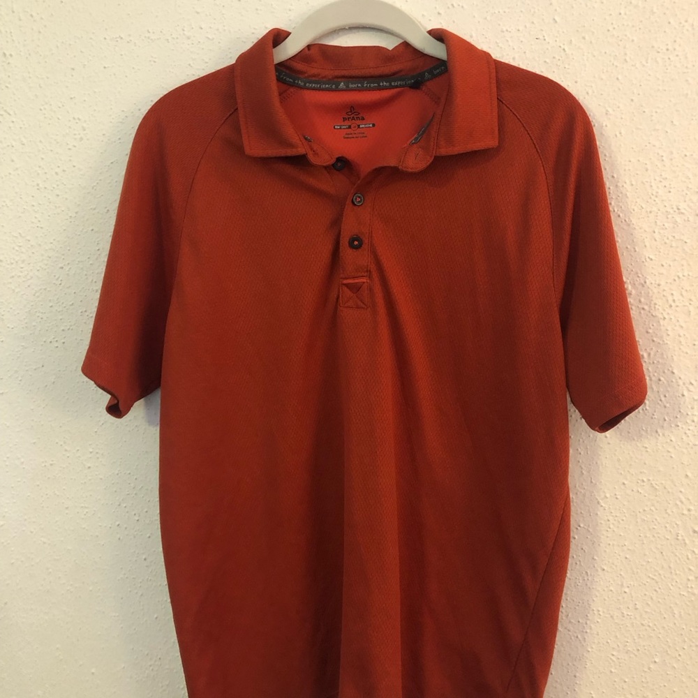 Prana men’s medium burnt orange breathable shirt